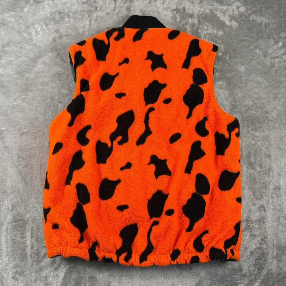 Vintage Cabelas Reversible Hunting Vest Camo Orange Brown Size Large. - Picture 8 of 8